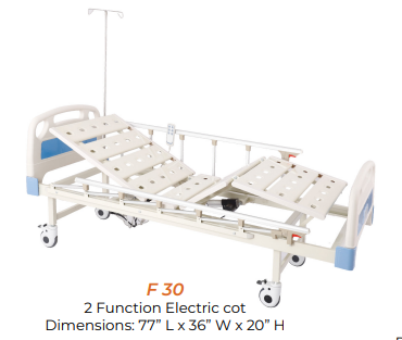 2 Function electric cot ABS panels, ABS railing and wheel Furnix F30