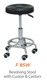 Revolving stool imported with wheels Furnix F85 W