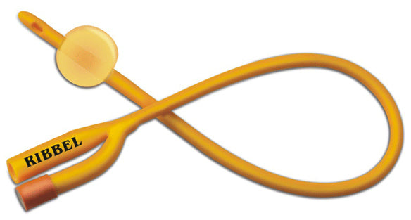 Ribbel sterile silky gold foley balloon catheter FR 18