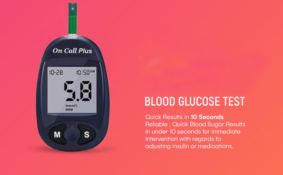 On Call Plus Glucometer with 10 FREE strips from ACON USA